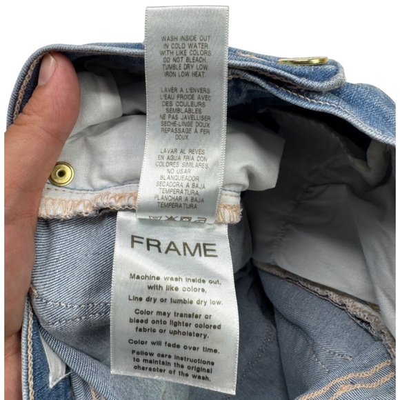 Frame Le High Skinny Jeans Light Wash Europa Stretch Denim Size 25 - Picture 8 of 13